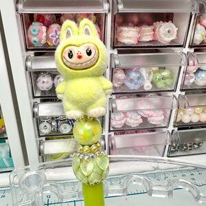 Cute Labu light green beaded Pen